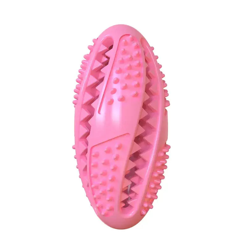 Jouet pour chien à pointes roses : Balle en caoutchouc naturel pour un jeu éducatif - matériau durable en caoutchouc