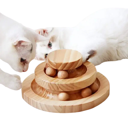 Jouet Interactif Parfait: Tour à Spirale En Bois Pour Chat Transparent Background