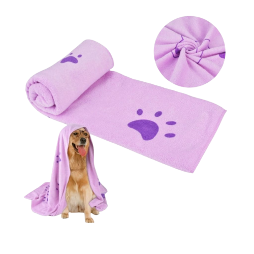 Serviette de bain en super fibre pour chien Transparent Background