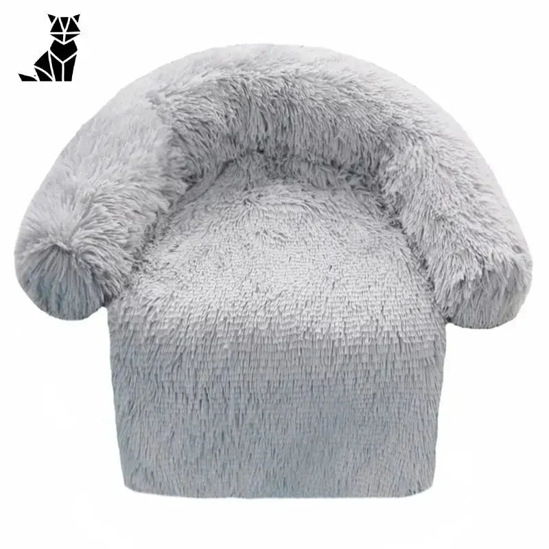 Lit pour chien gris en tissu feutré pour un repos douillet - Canapé pour chien en tissu feutré