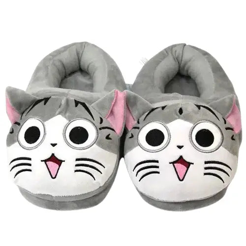 Chaussons Chat Mignon: Confort Et Chaleur Pour Les Amoureux Des Chats - 35 / Gris Transparent Background
