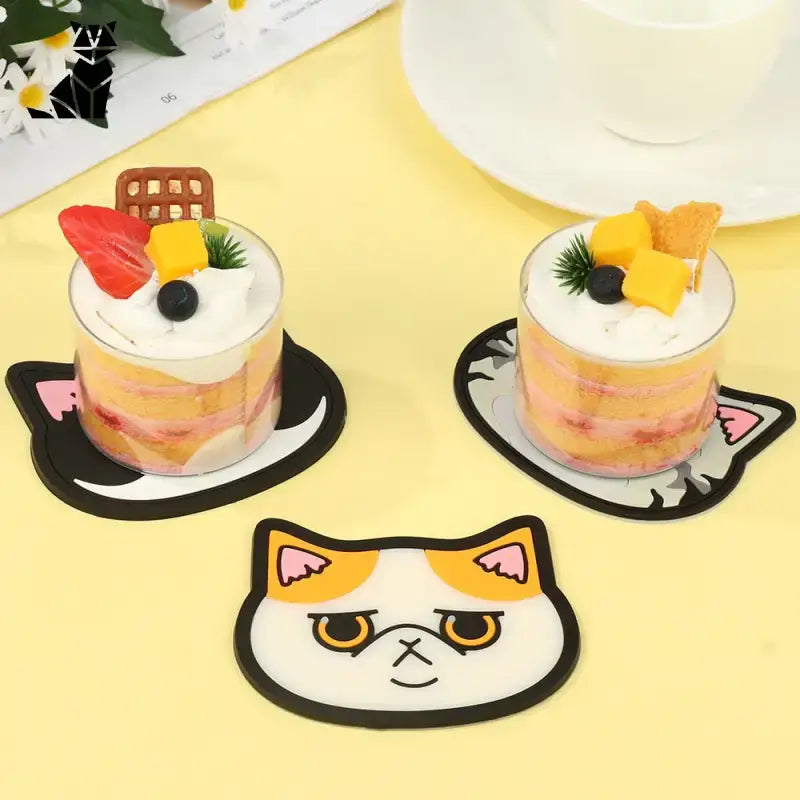 Dessous De Verre Chat Mignon Pour Votre Thé Ou Café