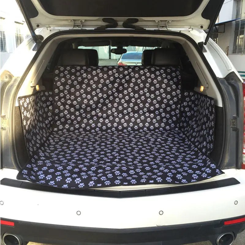 Housse de siège pour chien en tissu Oxford avec motif de tête de mort - Protection maximale pour le coffre de votre voiture