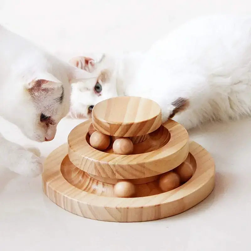 Jouet Interactif Parfait: Tour à Spirale En Bois Pour Chat