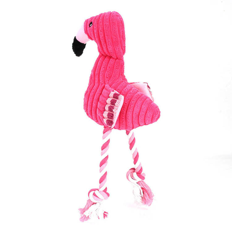 Peluche flammand rose pour chien