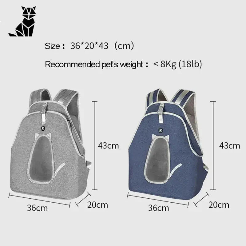 Sac à dos de transport pour chiens et chats - Sécurité optimale, pliable, 36cm, petit sac pour animaux de compagnie