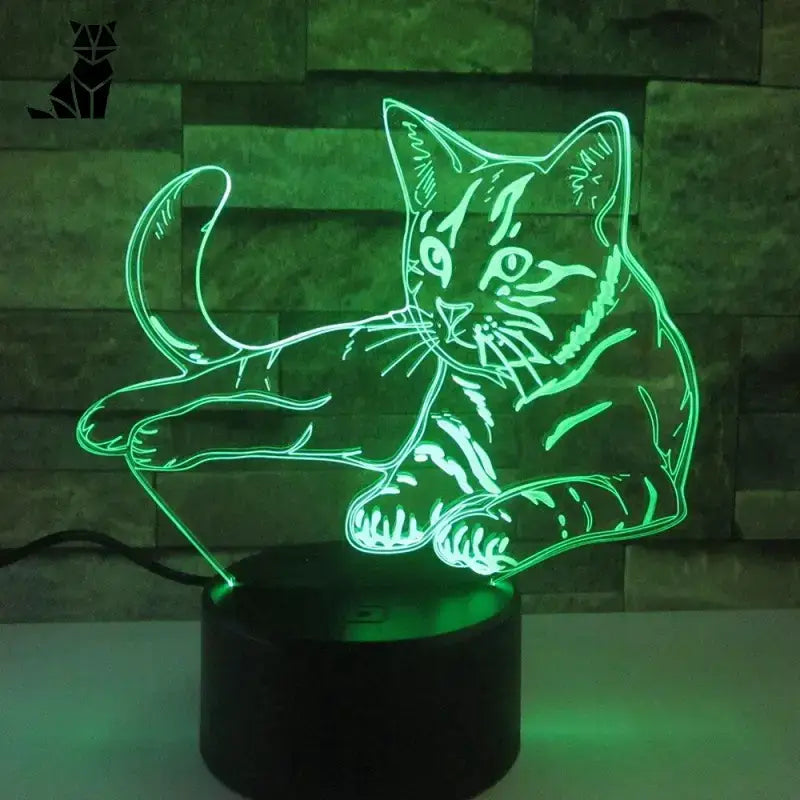 Sublime Lampe Chat 3d Avec éclairage Led Pour Une Ambiance Magique - Lampe 3d