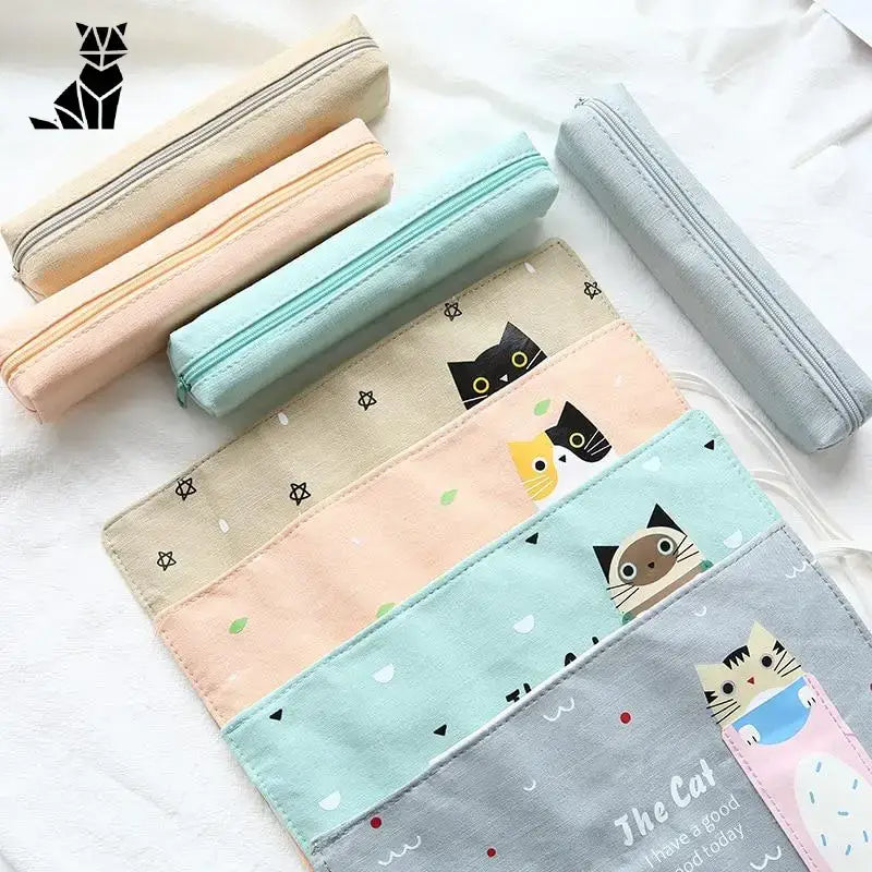 Trousse à Crayon Mignon Avec Chats - La Solution Pratique Pour Vos Crayons!