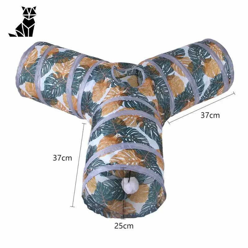 Collier pour chien avec un imprimé tropical sur un tunnel de jeu pour chat - Nylon durable et amusant