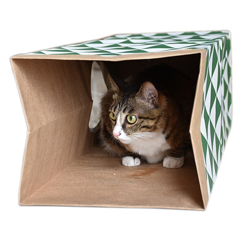 Tunnel pour chat en papier Kraft